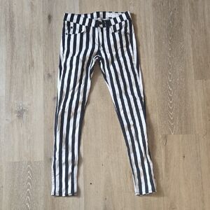 Rag & Bone Monochrome Striped Jeans